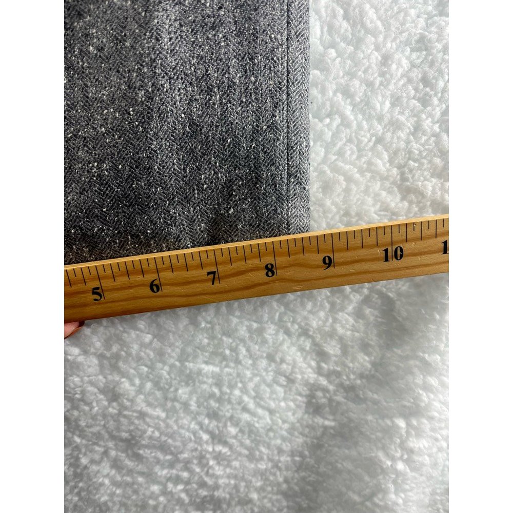 Talbots Womens Dress Career Pants Gray Side Zip Silk Wool Blend Tweed Lined 12 - Picture 5 of 7